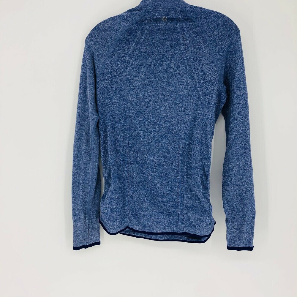 Athleta Fastest Track Half Zip Jacket Size Medium Running Seamless Space Dye - Picture 2 of 7